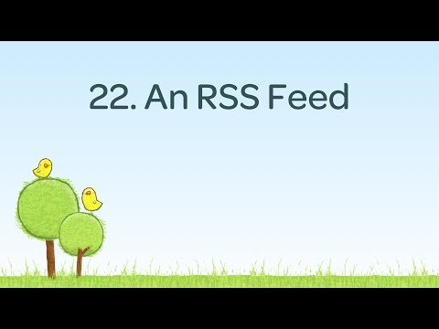 22. Create a blog RSS feed