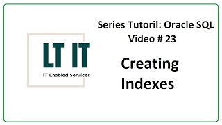 Oracle SQL: Workshop 2 Lesson 3 Part 2 Creating Indexes