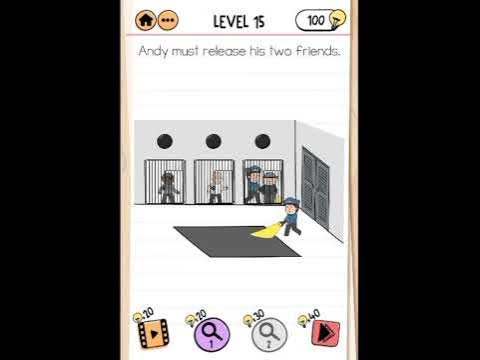 Brain Test 2 Prison Escape Level 15 Andy must release his two