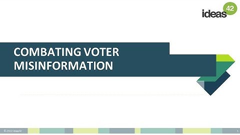 Policy for Shared Prosperity Series: Combating Voter Misinformation