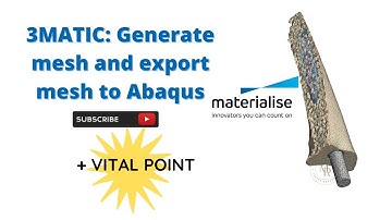 3MATIC : Generate mesh and export mesh to Abaqus + Very Important points