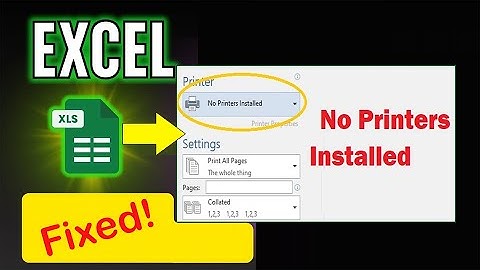 Stop Wasting Time! No Printer Installed Error in Microsoft Excel- Fixed Fast | Excel Tech & Tricks