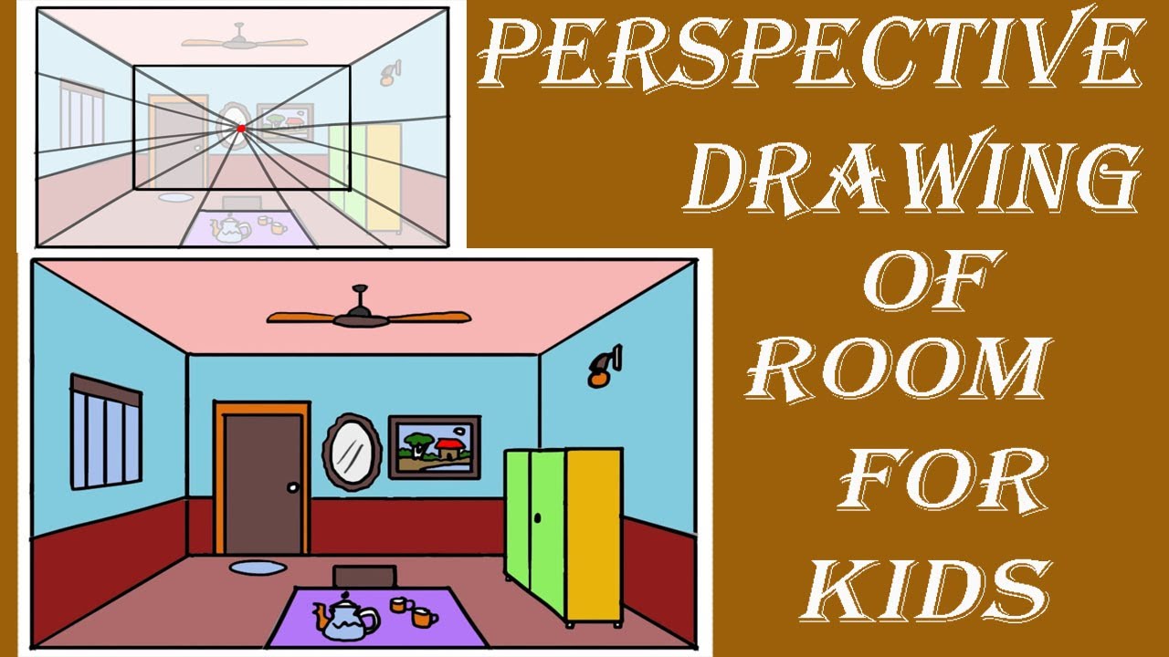 perspective drawing of room for kids