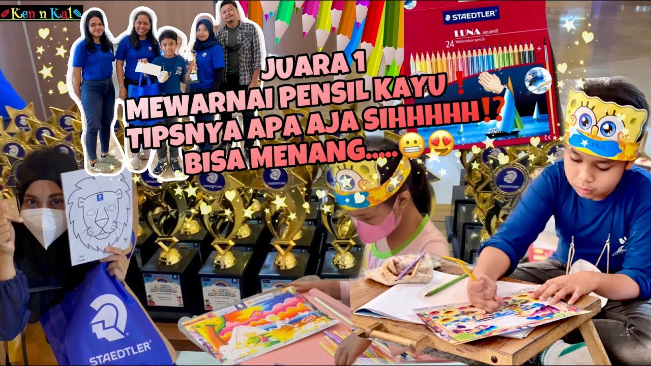 TIPS ANTI GAGAL❗️JUARA 1 LOMBA MEWARNAI PENSIL KAYU STAEDTLER❗️👏🏻