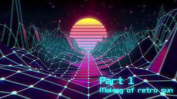 [TUTORIAL] Create a Synthwave Animation Loop in Maya & After Effects - Part 1: Retro Outrun Sun