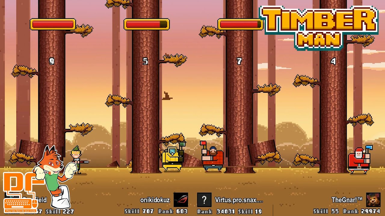Timber Man Un jeu d'arcade simple et addictif pour moins de 1 euro