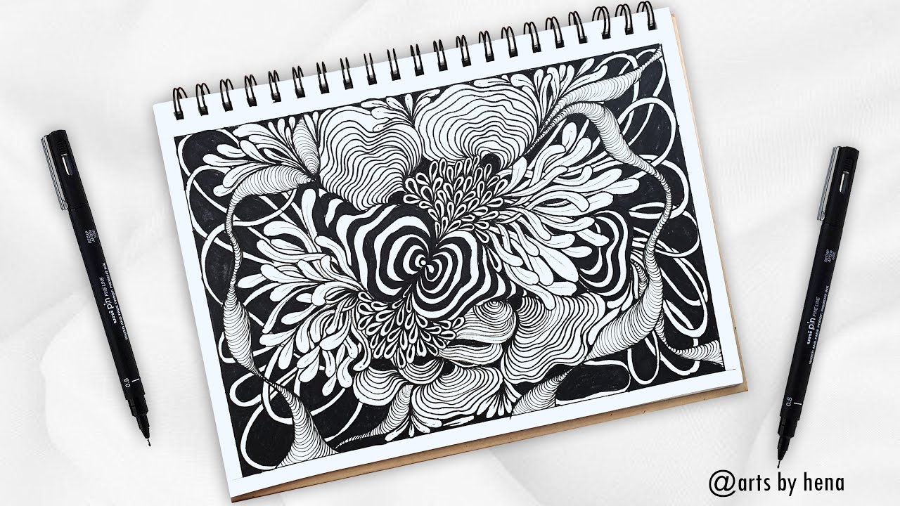 Zentangle Art || Zen - doodle || Step By Step - YouTube