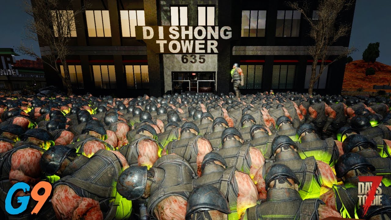 7 Days To Die - Dishong Tower VS Thousands of Demolishers