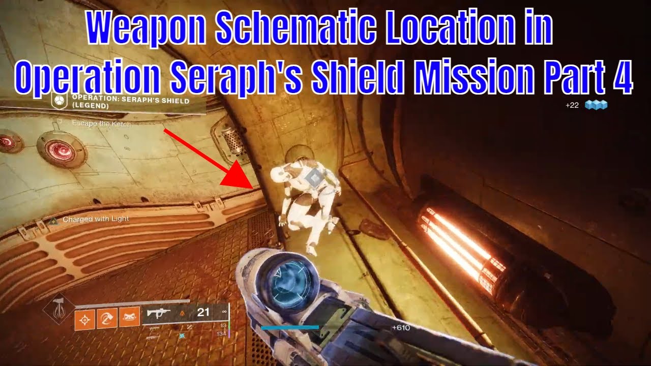 Destiny 2 - Weapon Schematic Location in Operation Seraph's Shield