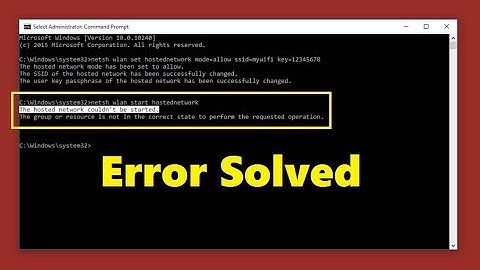 How to Fix "The Hosted Network Couldn
