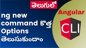 5. ng new Command options for Creating Angular Project - Angular CLI Telugu