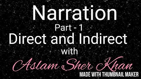 Narration (Direct and Indirect)Assertive Sentences Part 1