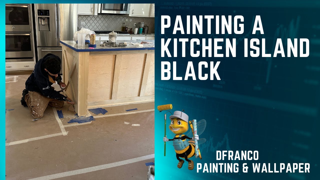 Painting a new kitchen island black