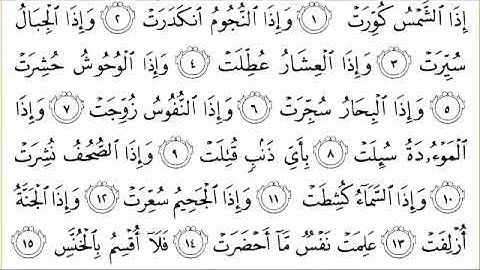 081 سورة التكوير للشيخ عبدالرحمن السديس Surah At Takwir Abdul Rahman Al Sudais