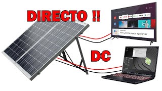 Paneles solares directo a la TV y notebook. 24hs sin suministro electrico!!!!
