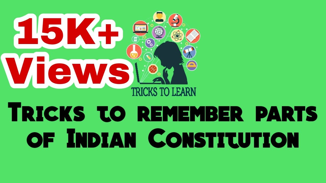 Trick to remember all the parts of Indian Constitution (Mnemonics ...