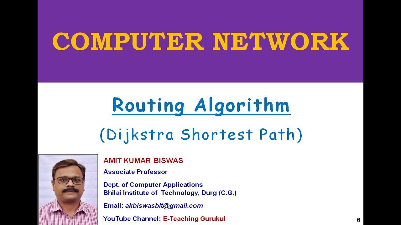 shortest path routing algorithm in computer networks | dijkstra's ...
