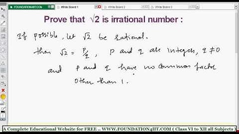 Prove that Root 2 is an Irrational Number || Class 9 Maths ICSE ||