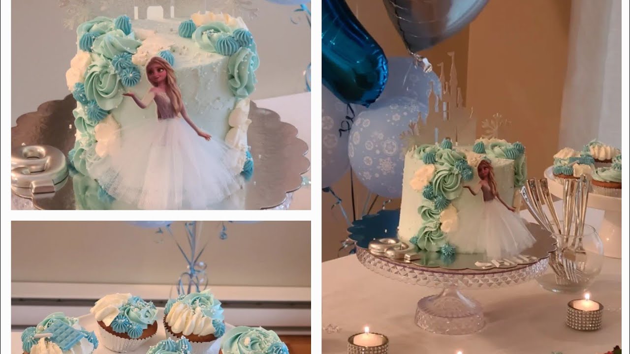 Anniversaire de ma fille. Thème  reine des neige. Cadeaux à offrir, fourrage du gâteau et déco ✨✨✨