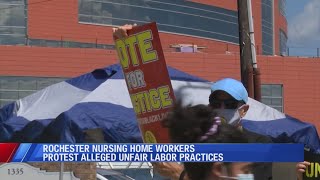 Rochester nursing home workers protest alleged unfair labor practices