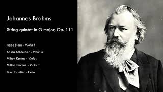 Brahms String Quintet No. 2, op. 111 (Stern/Schneider/Katims/Thomas/Tortelier)