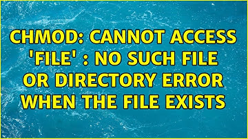 Unix & Linux: chmod: cannot access 