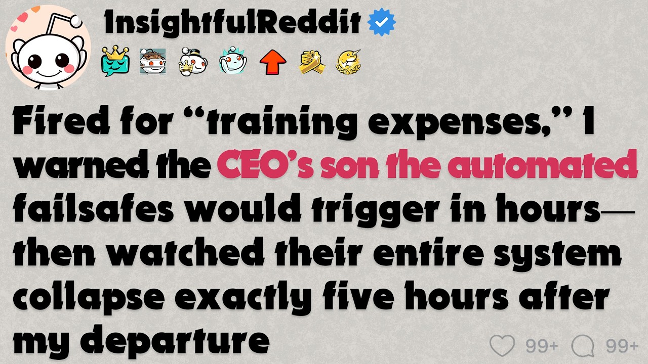 They terminated me immediately for using company funds on courses, unaware my failsafes would...