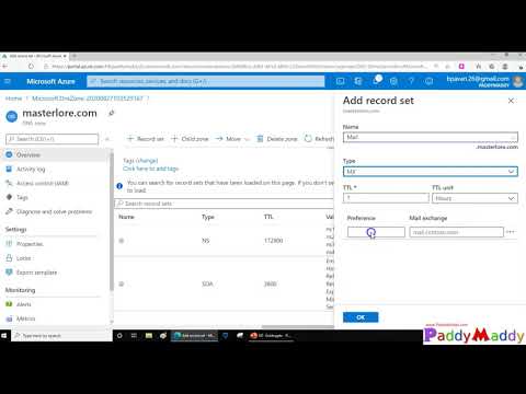 Azure Public DNS ZONE create records Transfer from Godaddy to Azure DNS