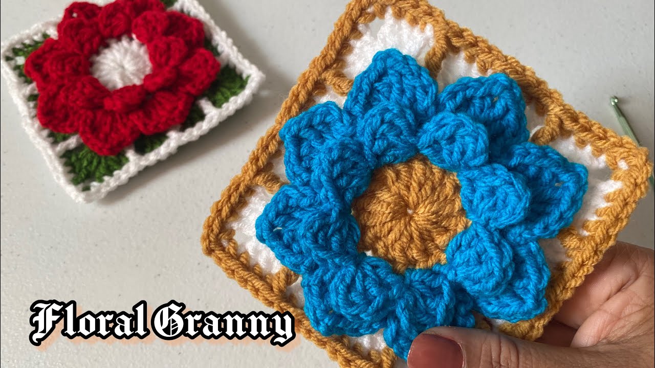 Flowers of the Month Granny Squares : 12 Squares and Instructions