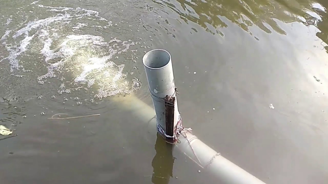 Aeration process in pond water treatment