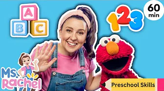 Ms Rachel & Elmo Get Ready For School - ABC Song, Numbers, Colors - Toddler & Preschool Learning