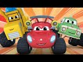 Monster trucks for children - The Crazy Race!  - Monster Town