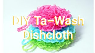 DIY Ta-Wash Lace Ribbon Dishcloth 手作り花タワシ レースで食器洗いエコスポンジ