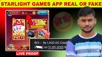 Starlight Games App Real or Fake | Starlight Games App Review | Fraud | Starlight Games Withdrawal