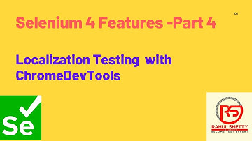 #4 - Localization Testing with Selenium 4 using ChromeDevTools Protocols