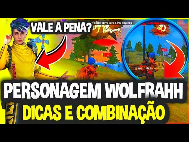 Free Fire recebe novo personagem Wolfrahh no Servidor Avançado; conheça