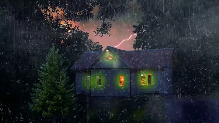 Fall into Sleep Instantly with Heavy Rain, Strong Wind & Awful Thunderstorm Sounds in Stormy Night