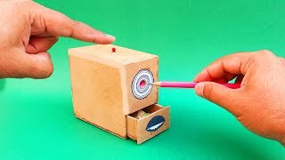 How To Make A Electric Pencil Sharpener At Home | Amazing Battery Pencil Sharpener | DIY  Sharpener