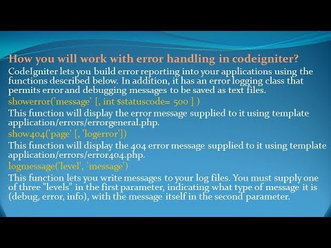 CodeIgniter Interview Questions