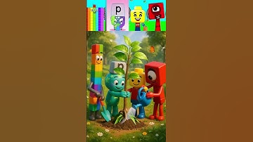 Sprunki-OC Blockie 72 X Alphabet P X Lego X Number Block 1 are planting a plant #sprunki