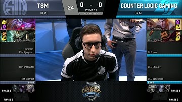 TSM vs CLG Game 1 - NA LCS Spring 2017 W6D2 - Team SoloMid vs Counter Logic Gaming