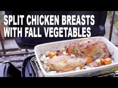 Weber Q: Split Chicken Breasts with Fall Vegetables