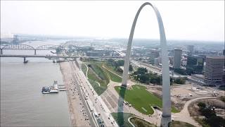 Drone St. Louis, Mississippi | Mississippi River | Gateway Arch
