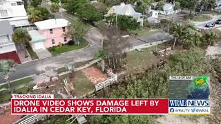Hurricane damage: Drone video shows homes flattened, trees down in Florida