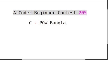 #AtCoder || C - POW || AtCoder Beginner Contest 205 || Bangla Problem Solve #rionmahmud