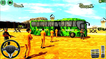 US Army Transport Simulator 3D - Offroad Prisoners Bus Driving - Android GamePlay