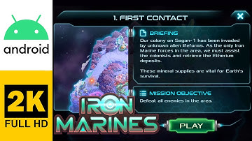 1. FIRST CONTACT | Iron Marines: RTS offline Game | Walkthrough, No Commentary, Android