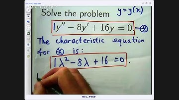 Second order differential equation: real and equal roots