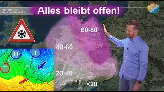 Weihnachts-Trend: alles bleibt offen! Die Luftmassengrenze trennt Altantik-Luft von Nordmeerluft.