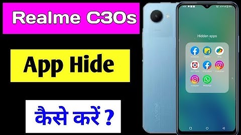 Realme C30s app hide setting | Realme C30s me app hide kaise kare | how to hide apps Realme C30s